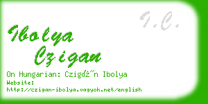 ibolya czigan business card